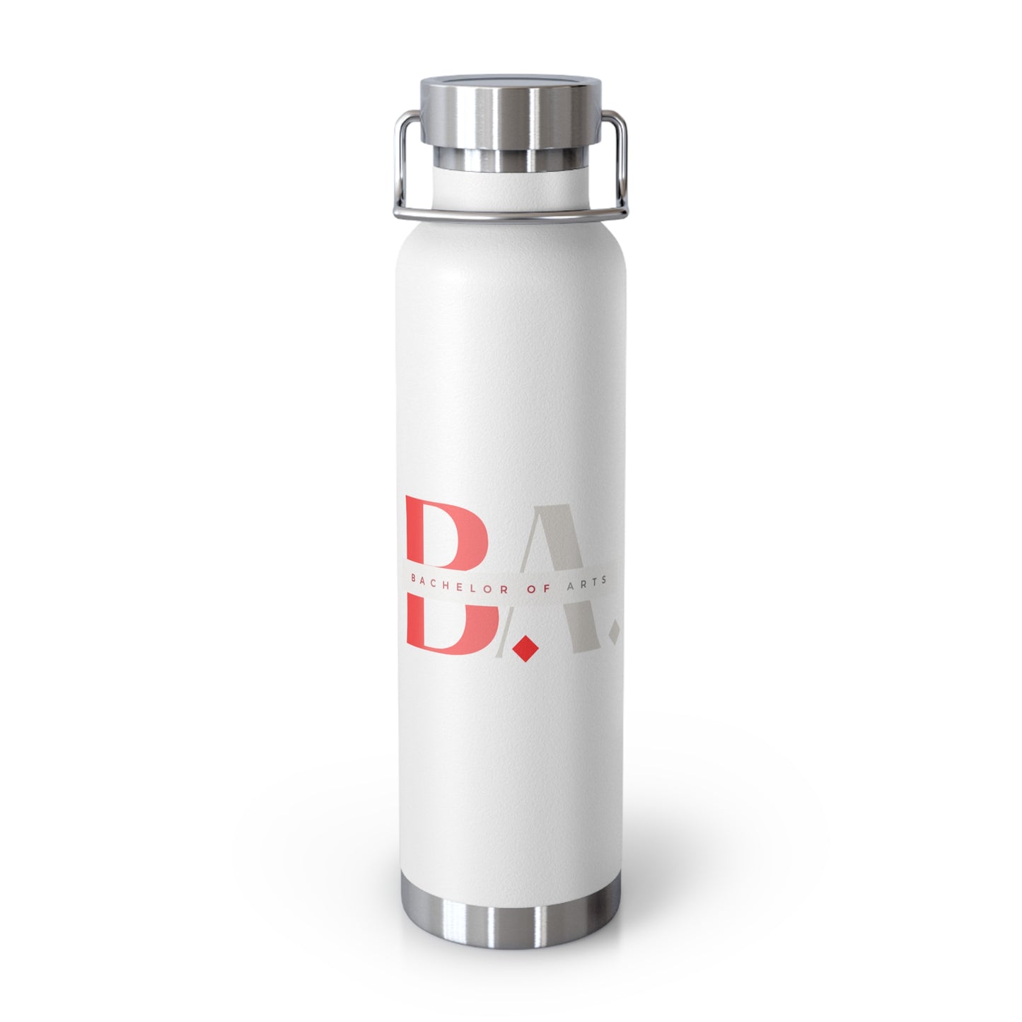 B.A. - Water tumbler with bachelor of arts credentials