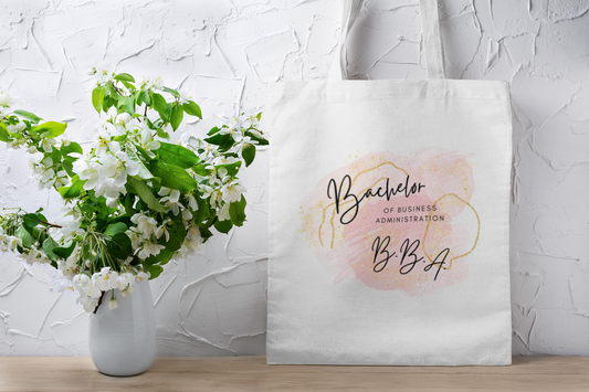 Tote Bag with Bachelor of Business Administration Credentials