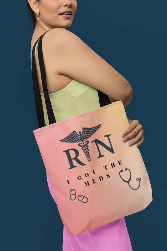 Tote Bag with RN credentials
